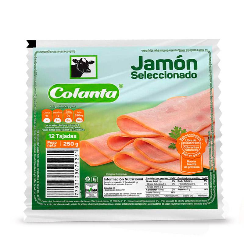 JAMON SANDUCHE COLANTA 500G TAJADO