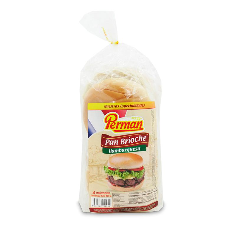 PAN HAMBURGUESA 305G BRIOCHE PERMAN
