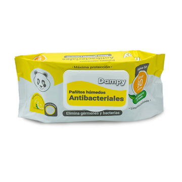 PAÑITOS HUMEDOS ANTIBACTERIALES DAMPY PAG 50 LLEVE 80U