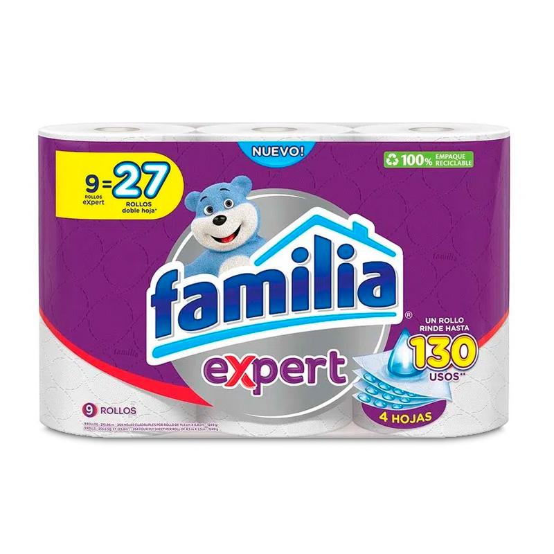 PAPEL HIGIENICO FAMILIA 9U EXPERT