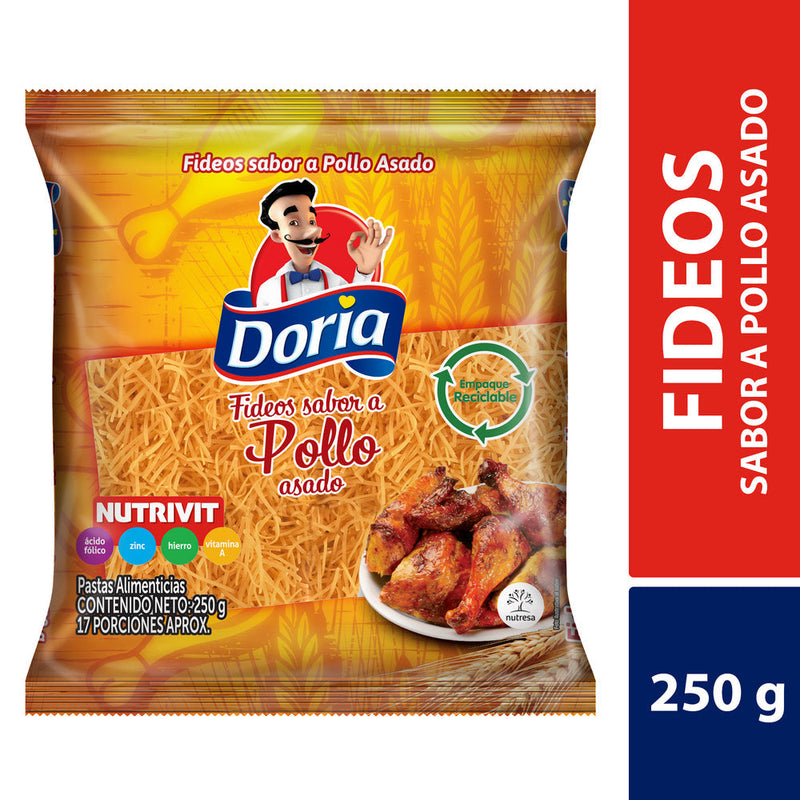 PASTA DORIA 250G FIDEO/POLLO/ASADO