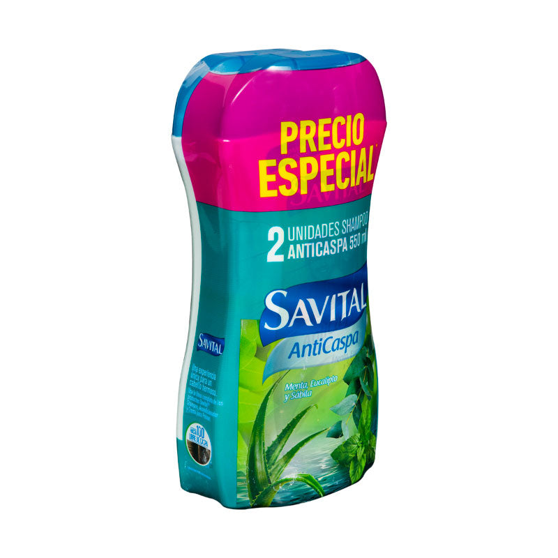 SHAMPOO SAVITAL 550ML ANTICASPA 2U OFERTA