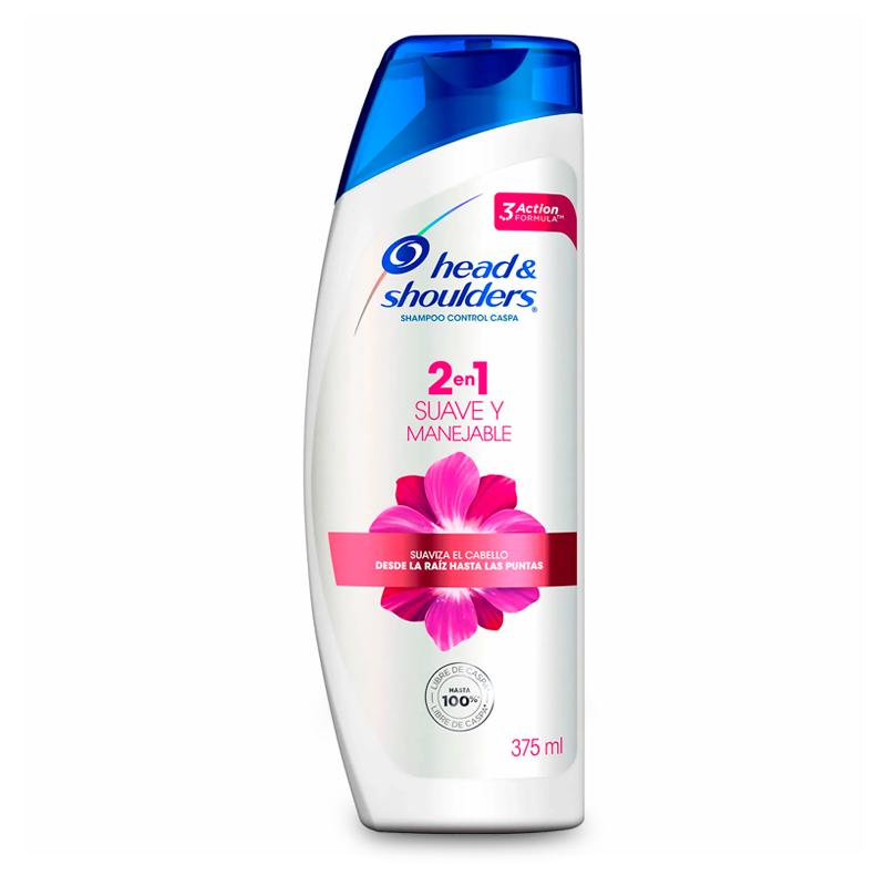 SHAMPOO H&S 375ML SUAVE Y MANEJABLE 2 EN 1