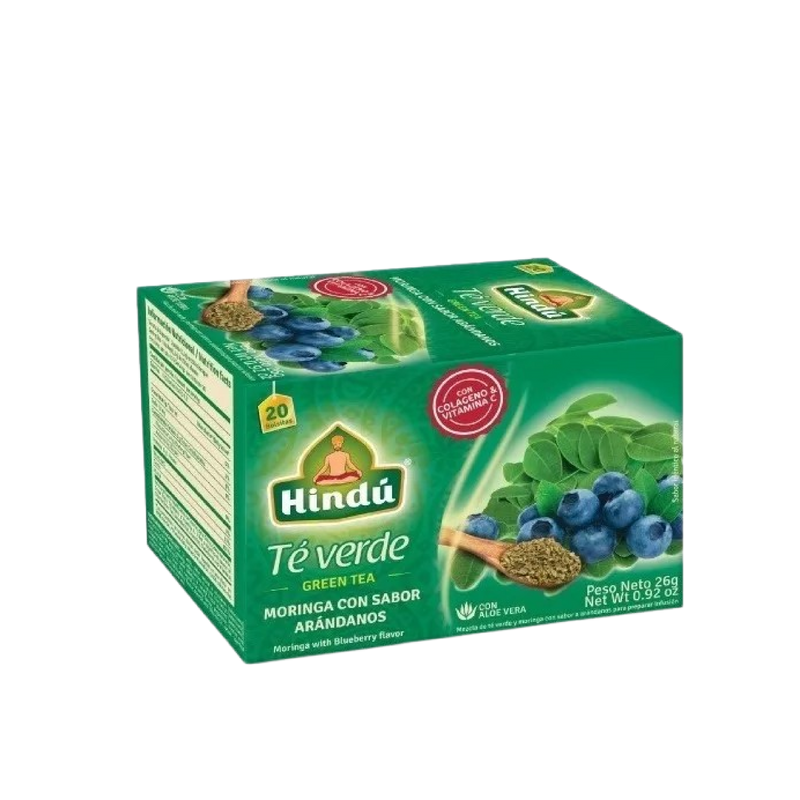 TE HINDU VERDE 20U MORINGA ARANDANOS