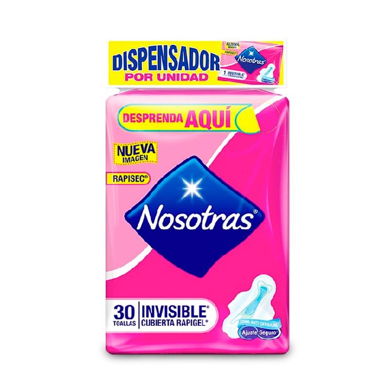 TOALLA NOSOTRAS INVIS RAPIGEL 30U DISPEN