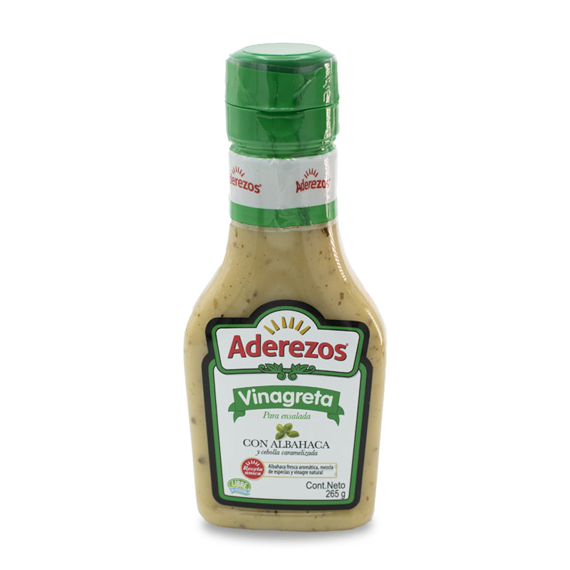 VINAGRETA ADEREZOS 265G ALBAHACA