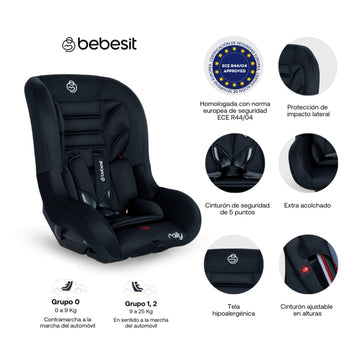 SILLA CARRO RALLY 7211 BEBESIT NEGRO -